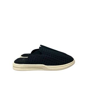Lusso Cloud Mule Slippers Mens 11 Black Knit Comfort House Shoes Lounge Slip On